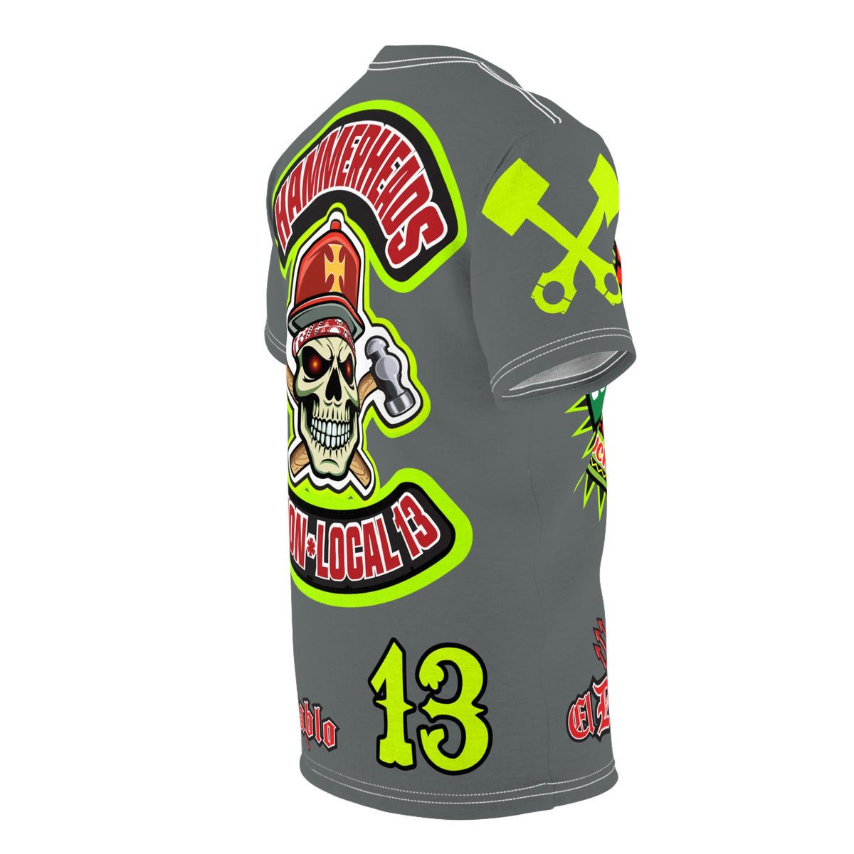 Hammerheads Union Local 13 - Custom Motorcycle Riding Tee Shirt _ Super Comfort and Fit