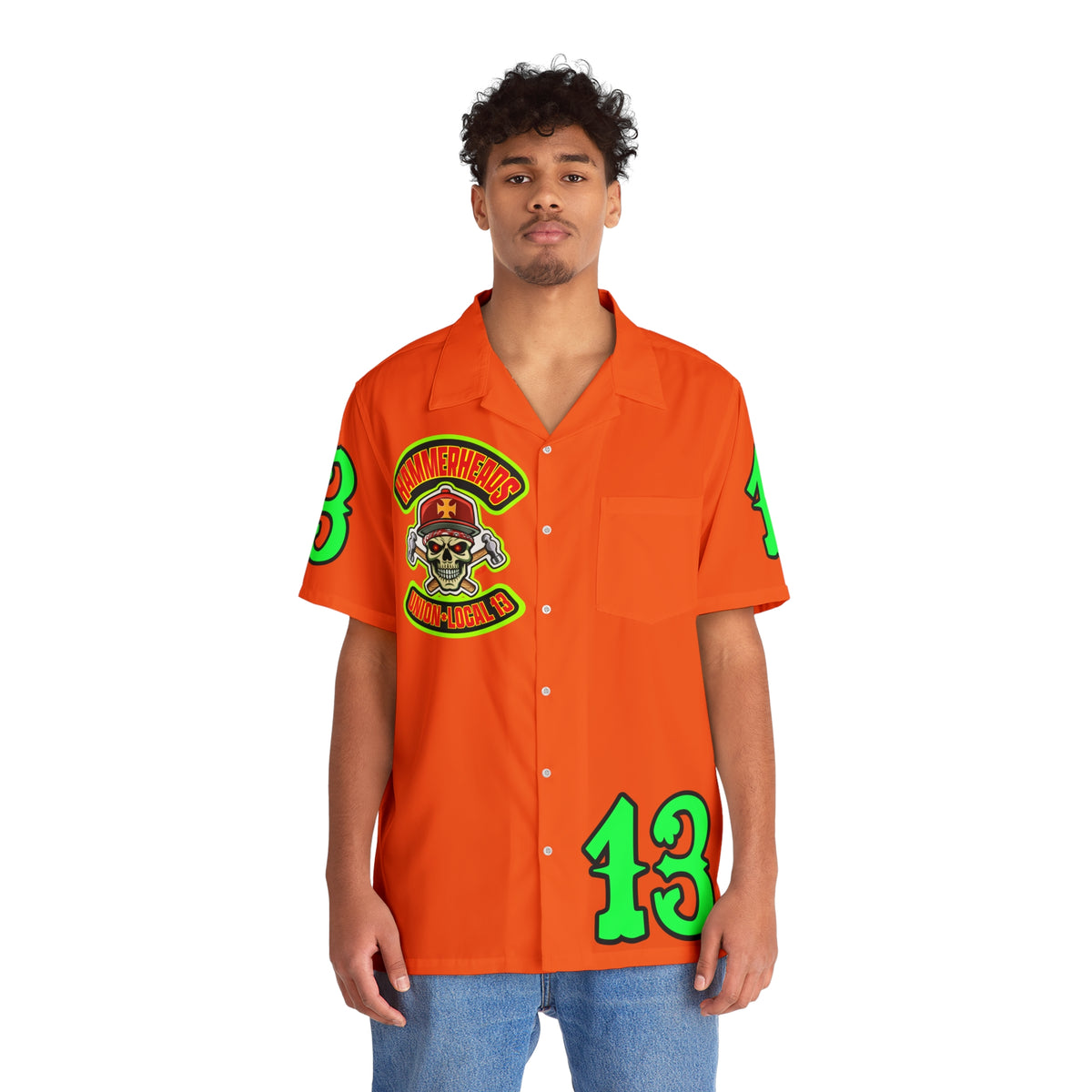 Big Bopper Men's Hawaiian Shirt - Loose, Comfortable Button Up Shirt for Easy Breezy Riding - Sizes to 5XL