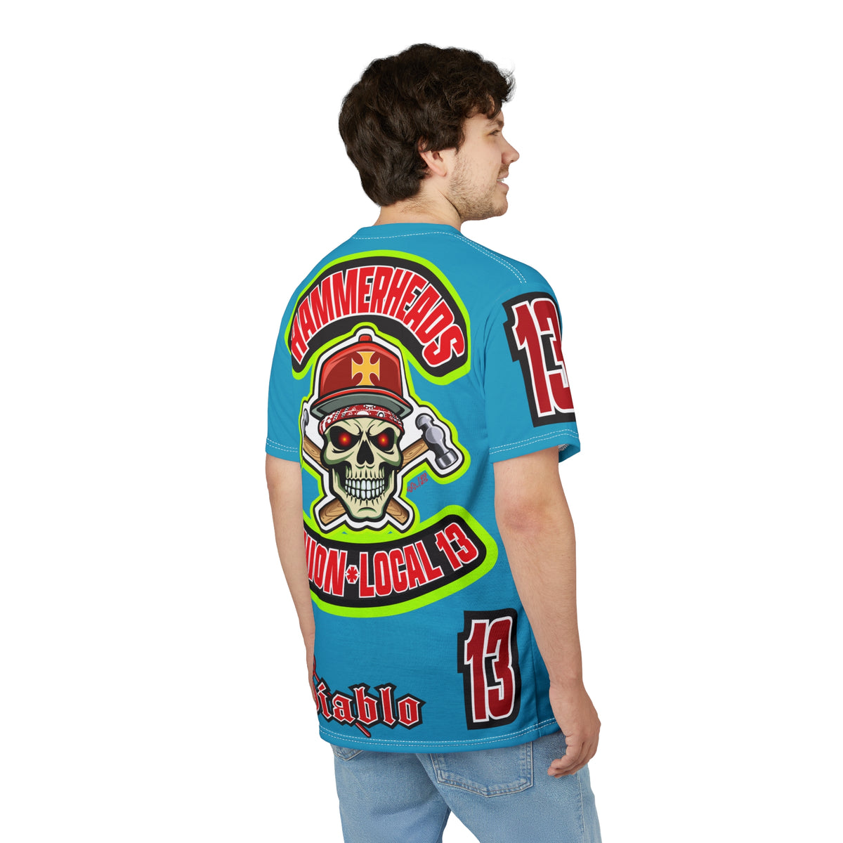 Hammerheads Union Local 13 HiViz Super Tee - Rough Tough Bad Attitude Motorcycle Riding Tee