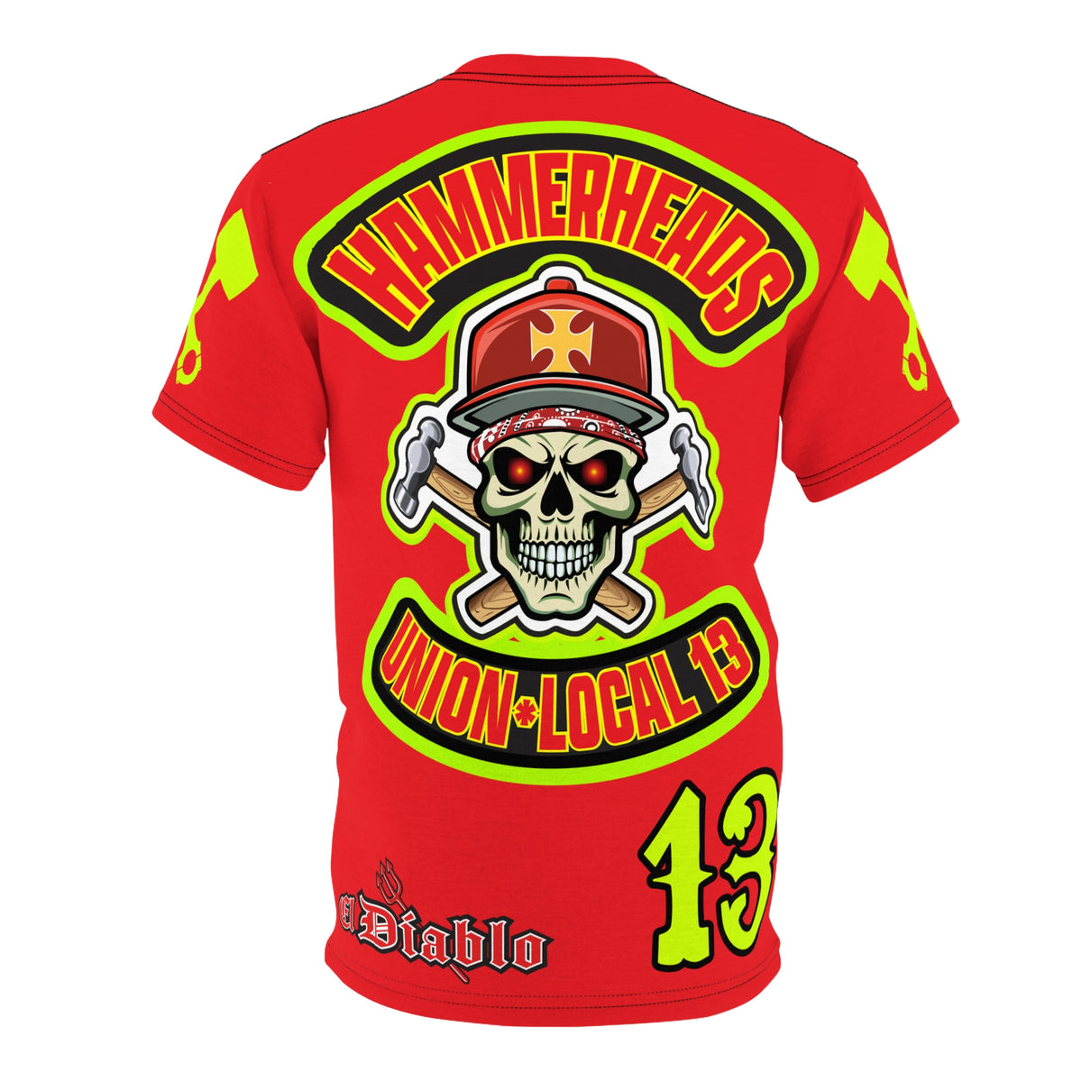 Hammerheads Union Local 13 -  SoCal 619 Special Edition - Custom HiViz Motorcycle Riding Tee Shirt _ Super Comfort and Fit