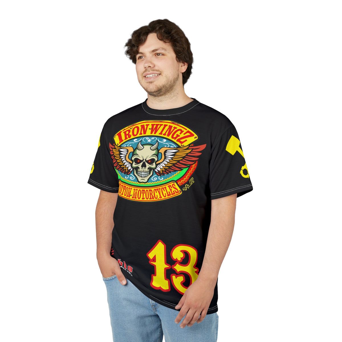 Iron Wingz Garage HiViz Super Tee, Unisex Graphic T-Shirt, Rockabilly Style Shirt,  Perfect Gift for Bikers