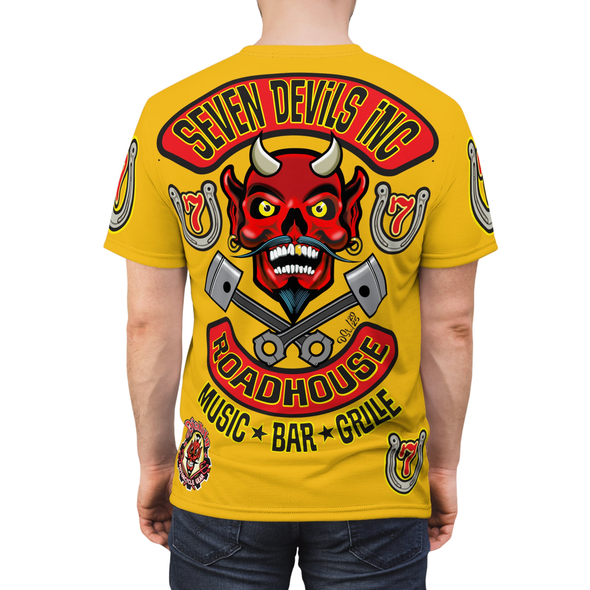 Seven Devils Inc. Roadhouse HiViz Graphic Tee - Motorcycle Custom Riding Super Tee