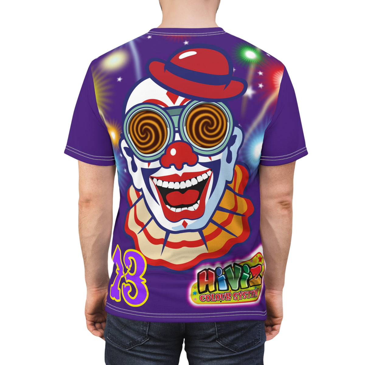HiViz Clown Graphic Tee — Neon Festival Rave Shirt