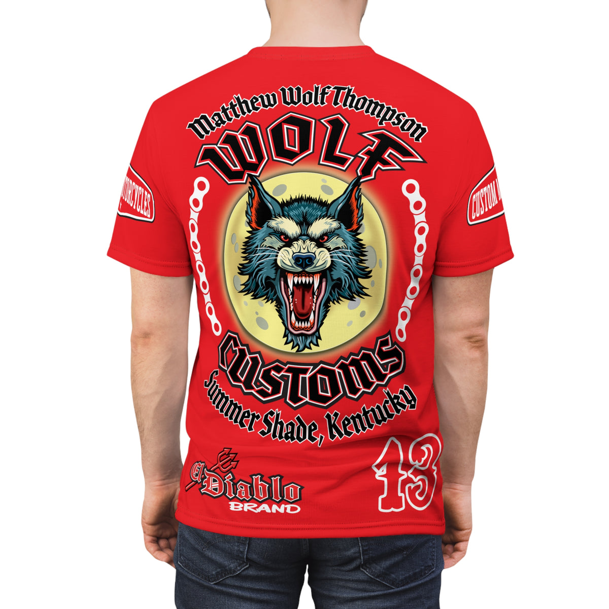 MWT Wolf Custom Motorcycles Super Tee — Viciously Cool High Performance Motorcycle Riding Shirt