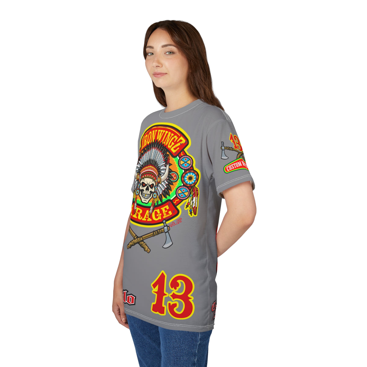 Iron Wingz Garage HiViZ Motorcycle Rider Super Tee