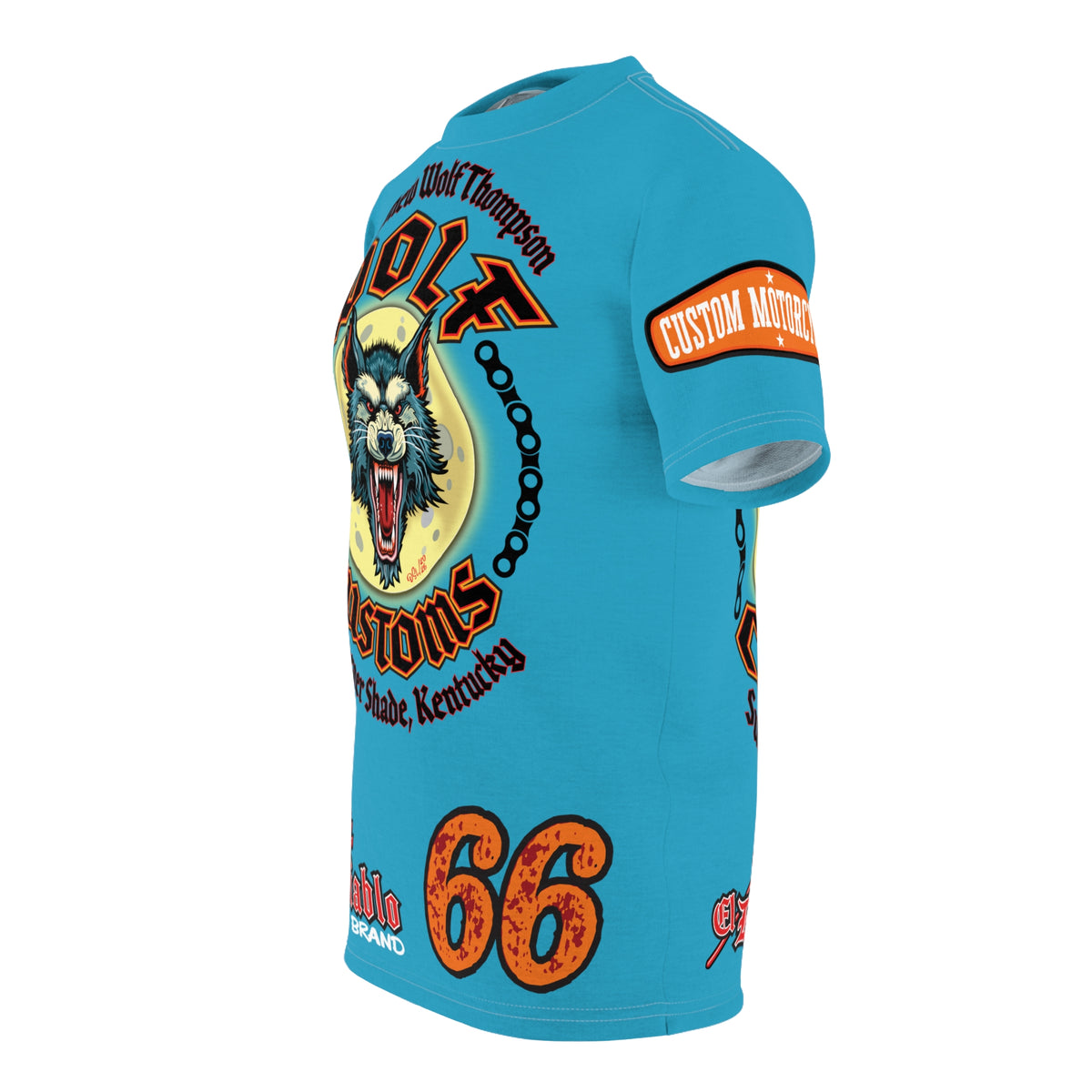 MWT Wolf Custom Motorcycles Super Tee — Viciously Cool High Performance Motorcycle Riding Shirt