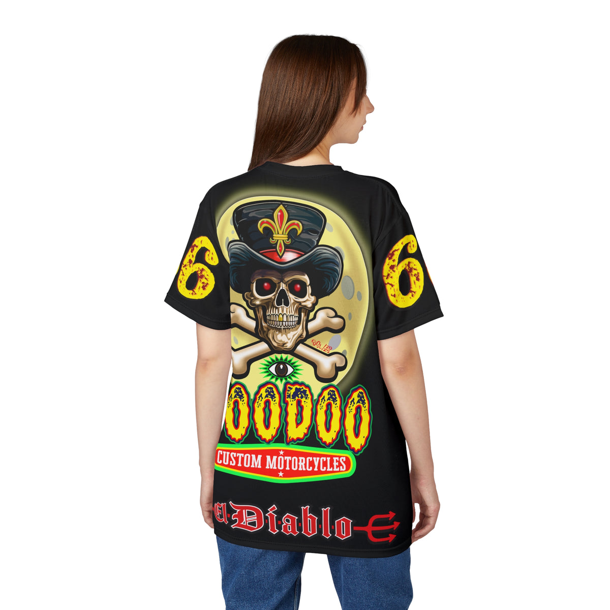 Voodoo Nightmare 66  Ultimate Motorcycle HiViz Super Tee, XLGraphics , Custom Riding Apparel