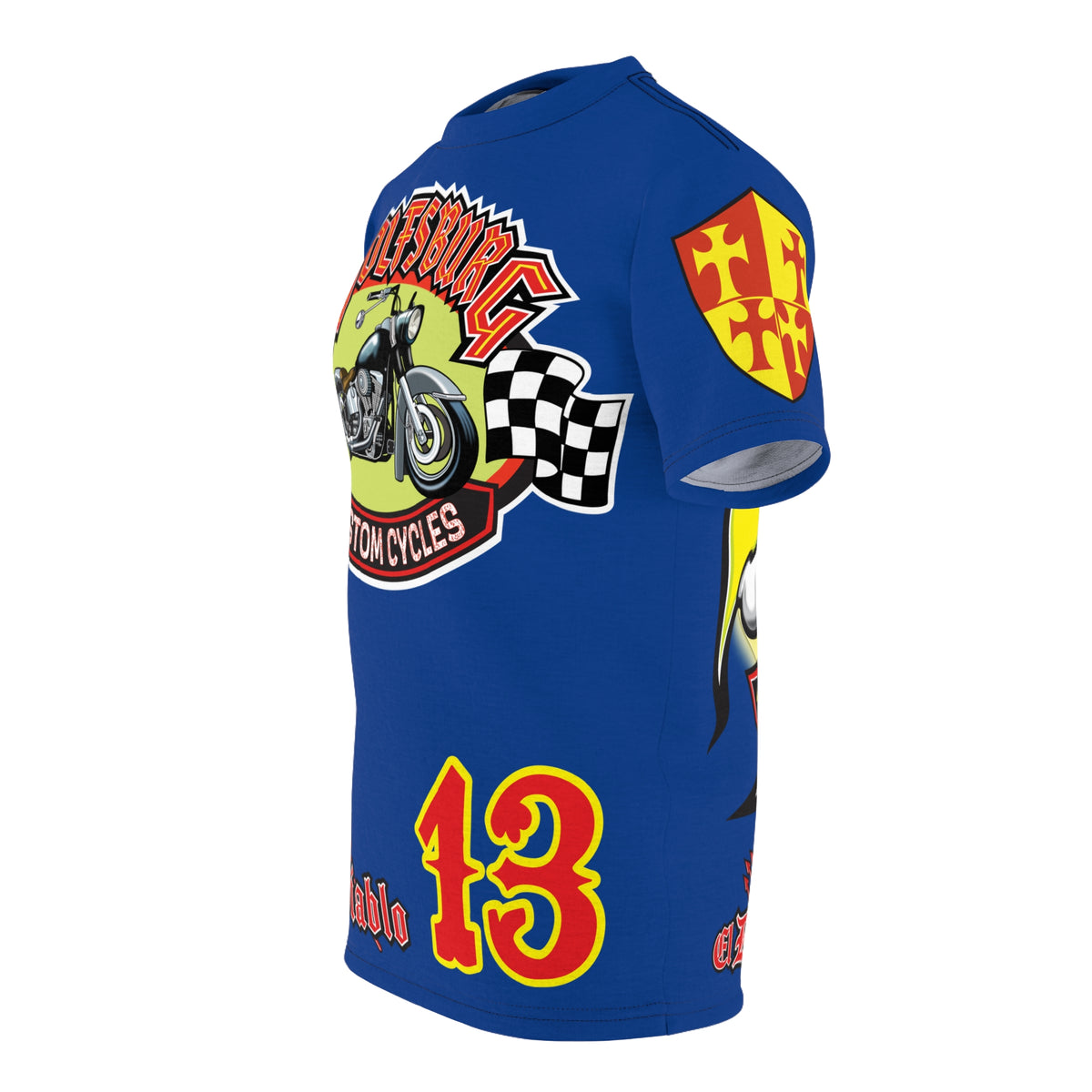 Wolfsburg Custom Cycles HiViz High Comfort Motorcycle Riders Super Tee
