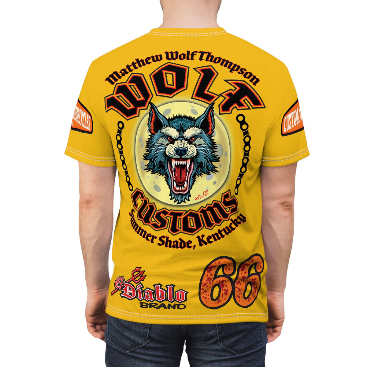 MWT Wolf Custom Motorcycles Super Tee — Viciously Cool High Performance Motorcycle Riding Shirt