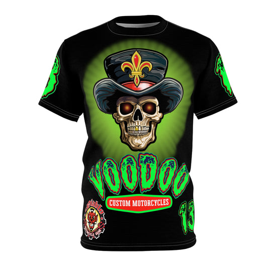 Voodoo Lucky 13 Motorcycle HiViz Super Tee, Unique Graphic Tee, Custom Riding Apparel