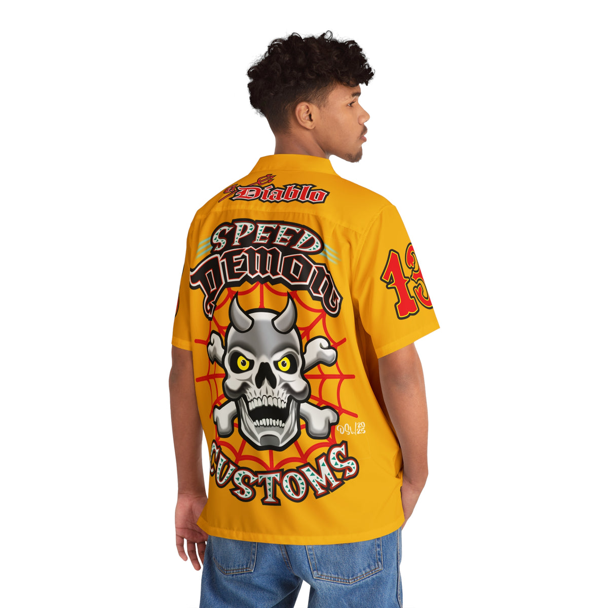 Big Bopper Men's Hawaiian Shirt - Loose, Comfortable Button Up Shirt for Easy Breezy Riding - Sizes to 5XL