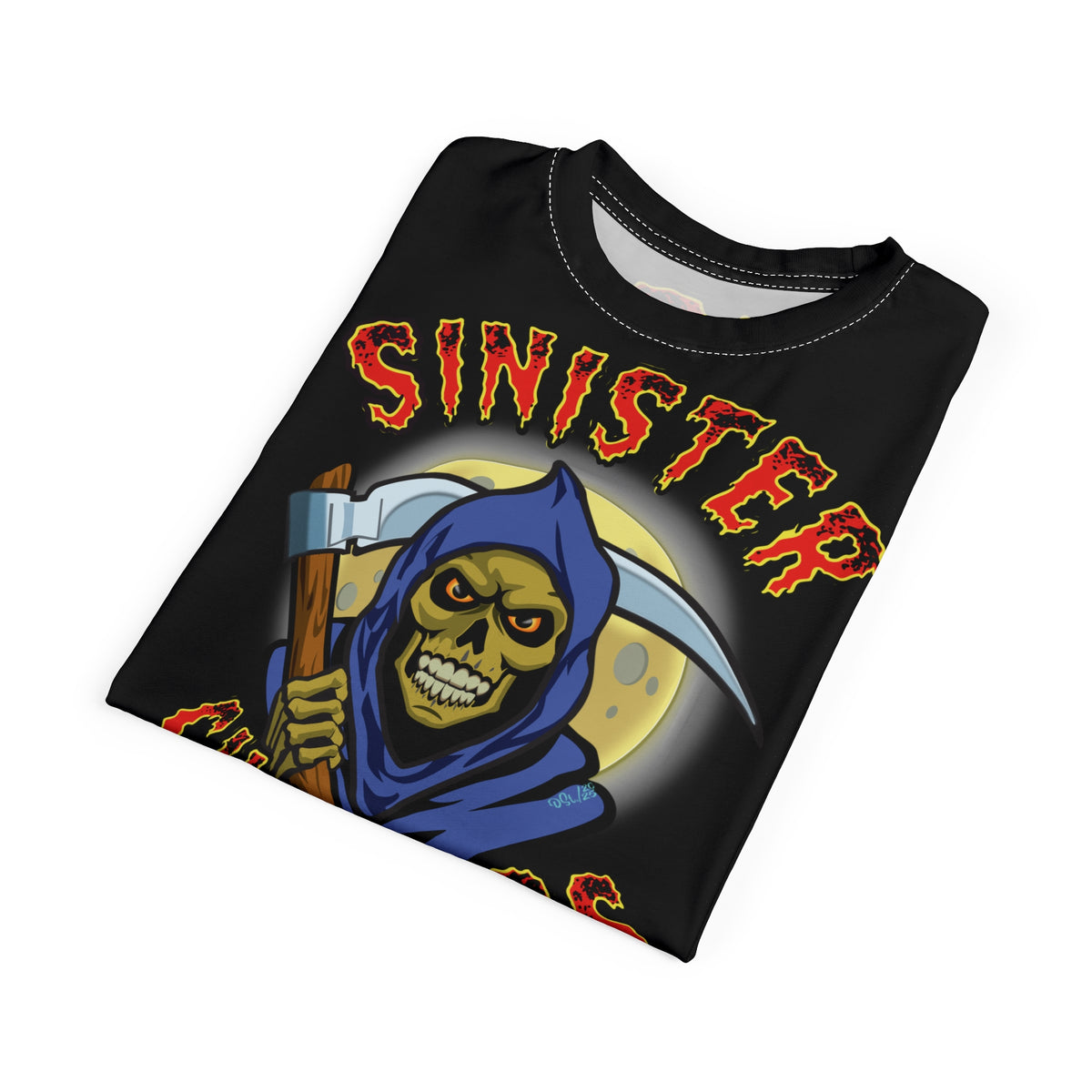 SRT Sinister Choppers Reaper Super Riding Tee - Gothic Graphic T-Shirt for Motorcycle Riders