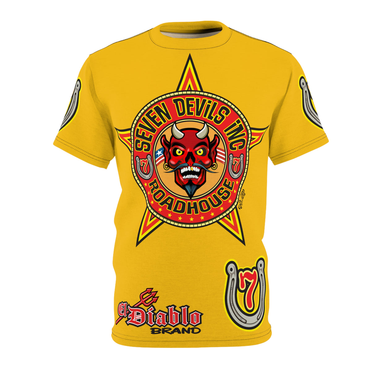 Seven Devils Inc. Roadhouse HiViz Graphic Tee - Motorcycle Custom Riding Super Tee