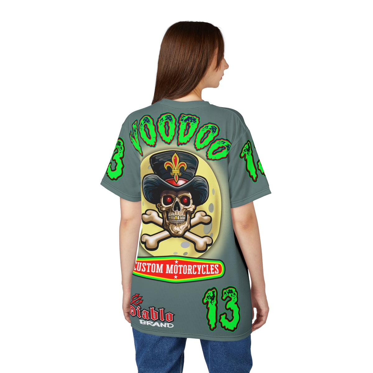 Voodoo Motorcycles Badass Super Tee, Unique Graphic Tee, Custom Biker Apparel