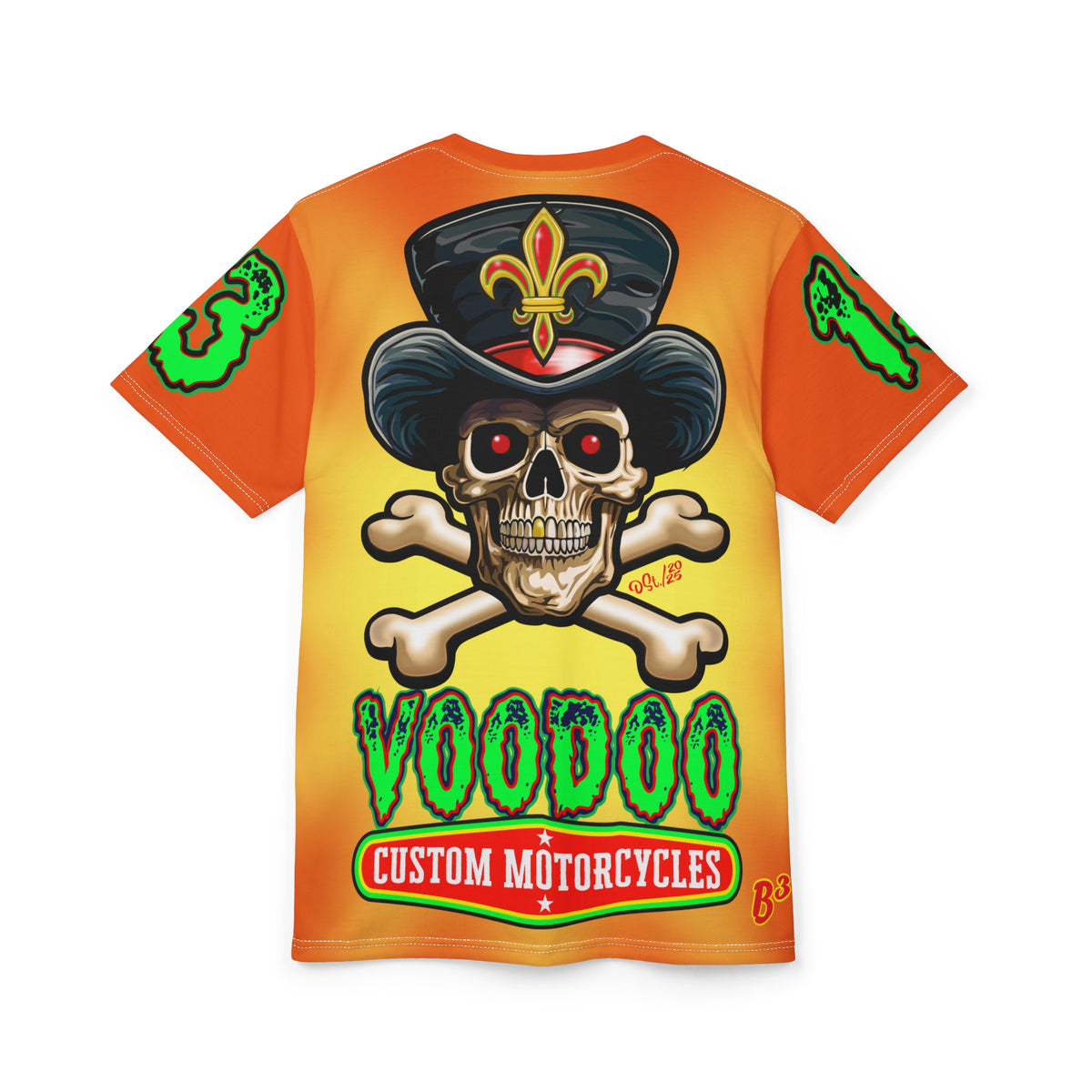 VooDoo Customs Angry Orange Tie Dye Yelo Blast HiViz Super Tee