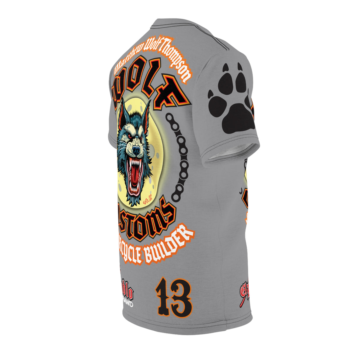 MWT Wolf Custom Motorcycles Super Tee — Viciously Cool High Performance Motorcycle Riding Shirt