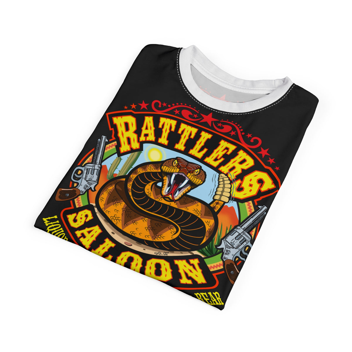 Rattlers Saloon SUPER RIDING TEE — Vintage Biker Route 66 Graphic t-Shirt
