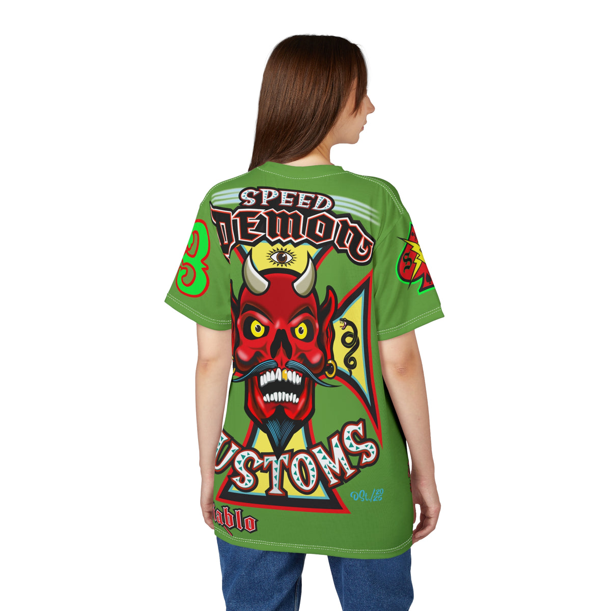 Speed Demon Custom HiViz Unisex Tee - Bold Graphic Harley Enthusiast Super T