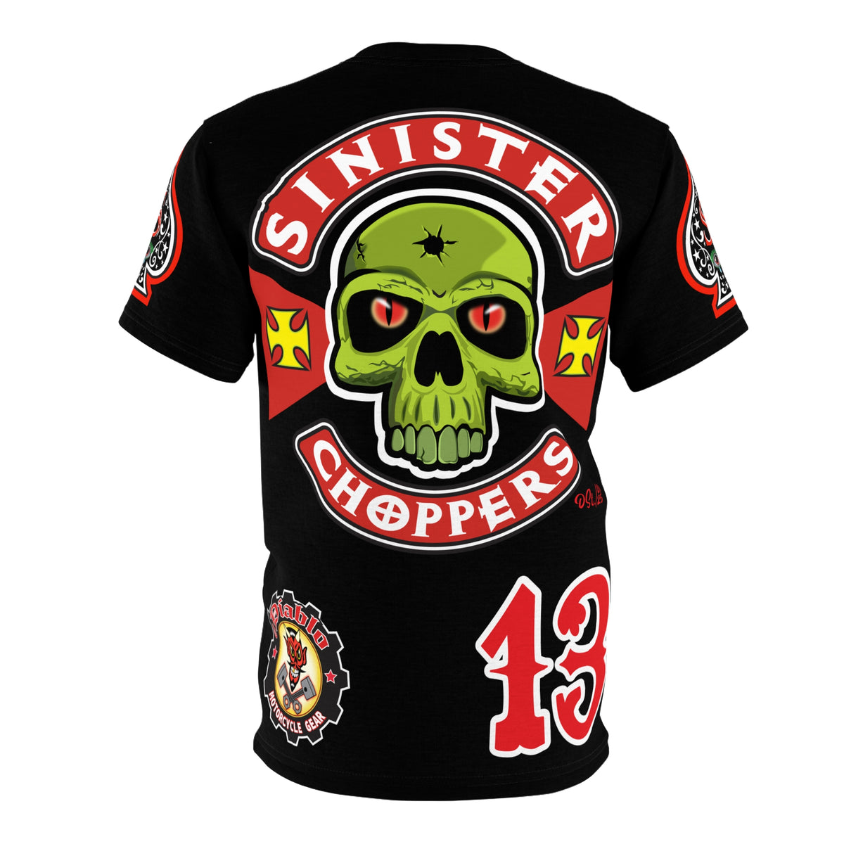 Sinister Choppers - BAD in BLACK - HiViz Custom Super Tee - High Performance Riding Wear