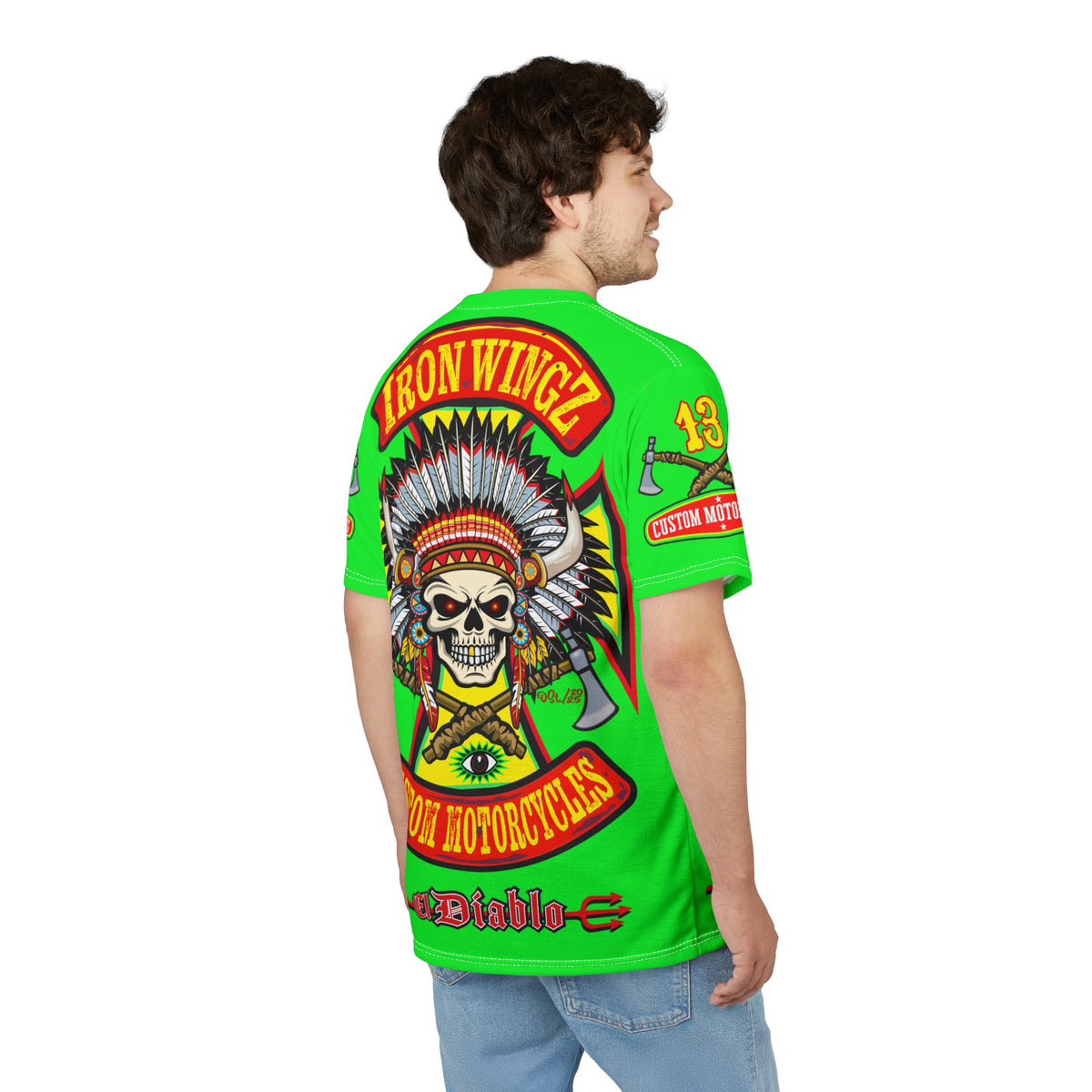 Very Special Iron Wingz Garage HiViZ  Lumina Motorcycle Rider Super Tee