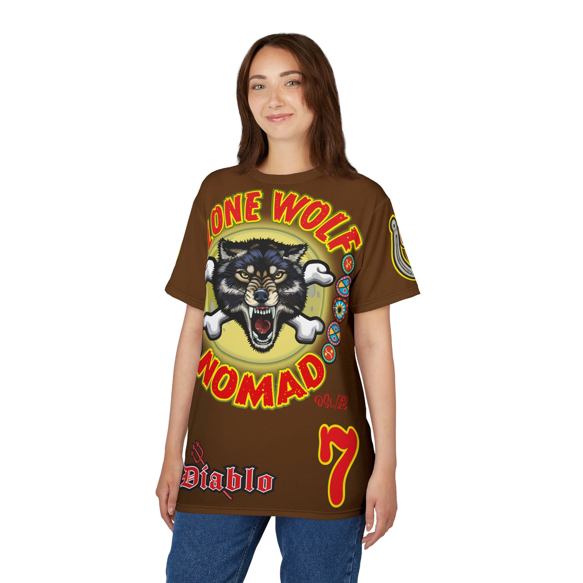 Lone Wolf Nomad HiViz Super Tee - Special Design for Independent No Club Riders
