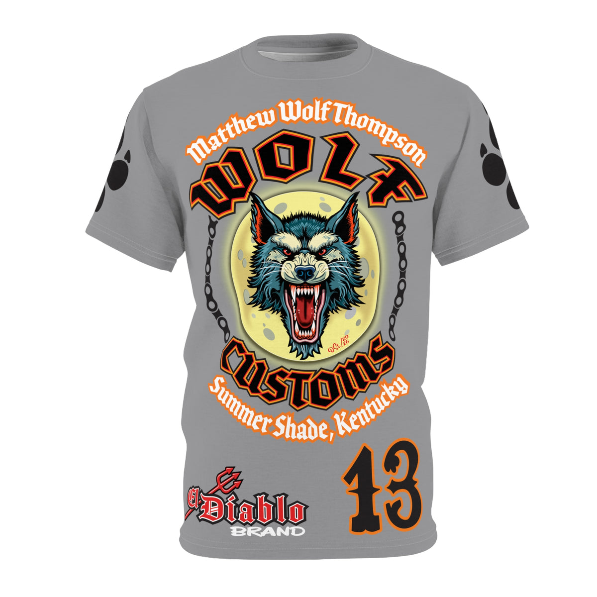MWT Wolf Custom Motorcycles Super Tee — Viciously Cool High Performance Motorcycle Riding Shirt