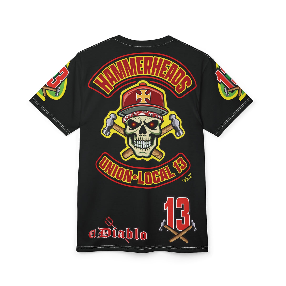 Hammerheads Union Local 13 FAFO -  Custom Motorcycle Riding Tee Shirt _ Super Comfort and Fit