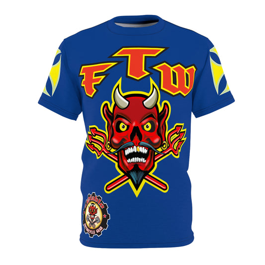 FTW Motorcycle Riders Super Tee - Edgy HiViz Colour Graphics - Show Your Attitude in Style