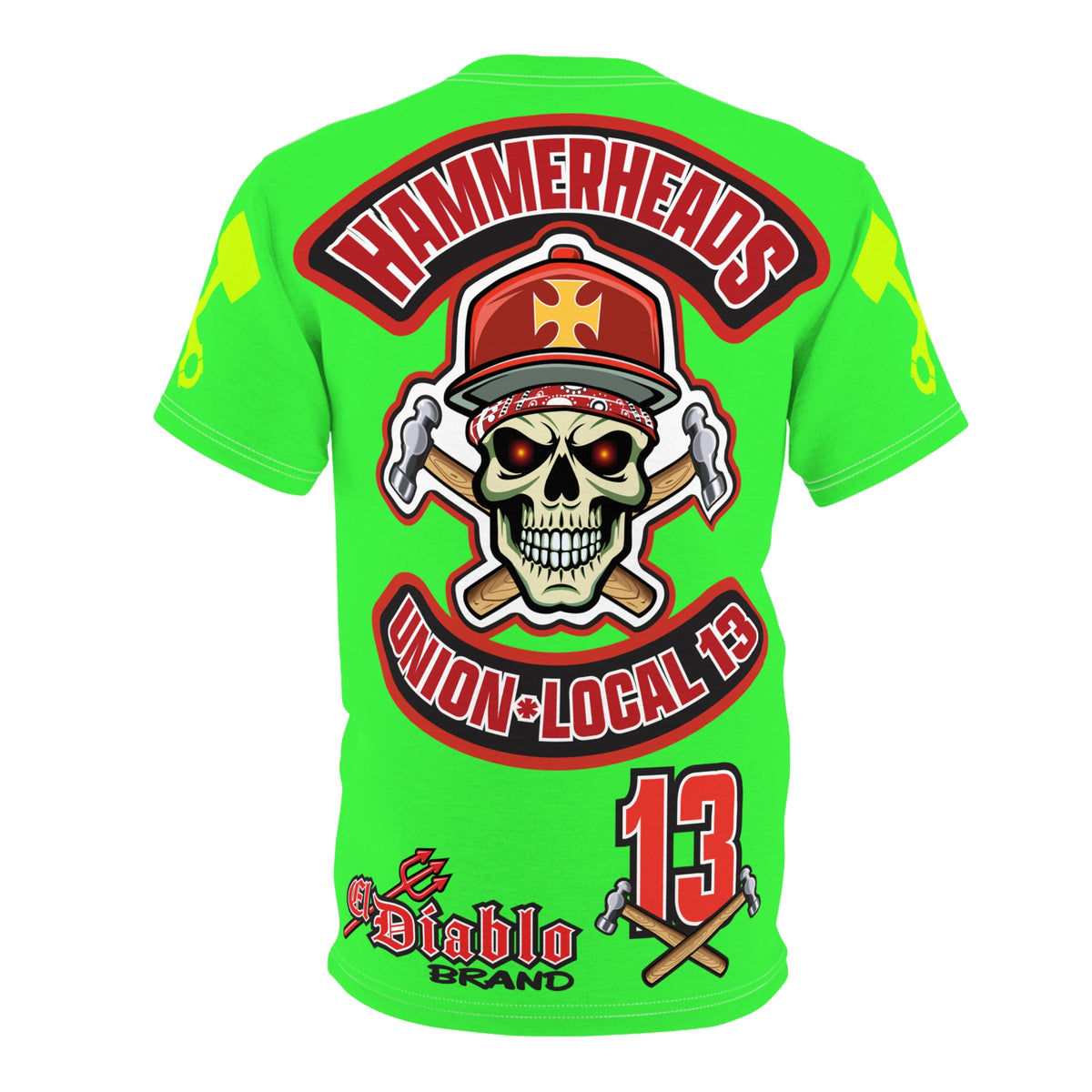 Very Special Hammerheads Union Local 13 - SoCal 619 Special Edition - Custom HiViz Motorcycle Riding Tee Shirt _ Super Comfort and Fit