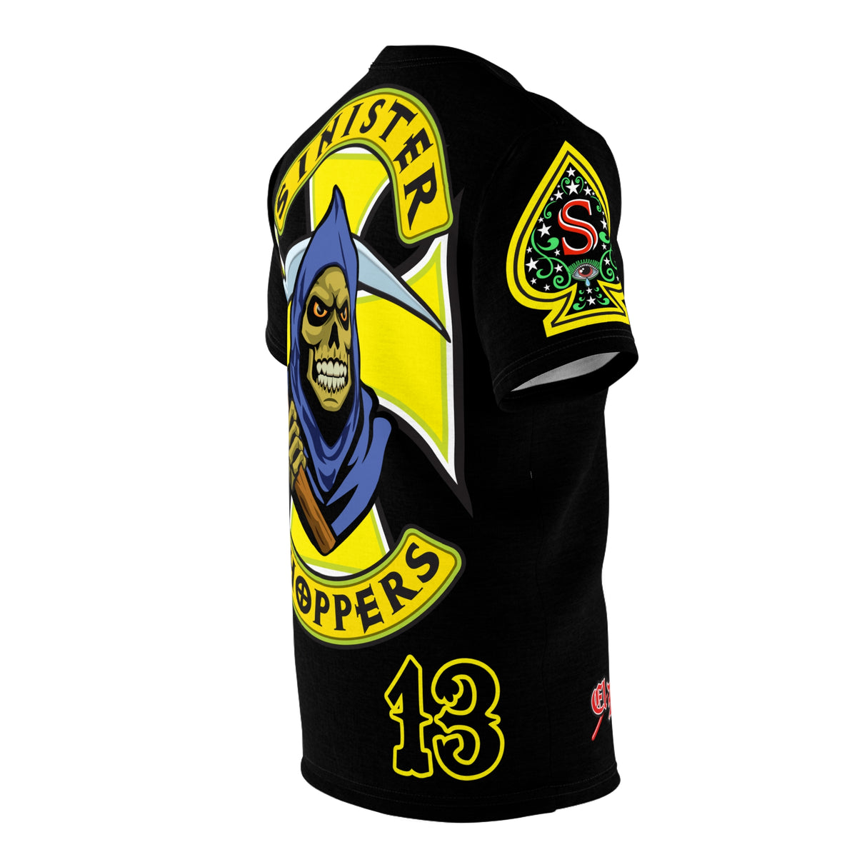 SRT Sinister Choppers Custom Motorcycles - Custom Reaper Super Riding Tee - High Performance Riding Wear