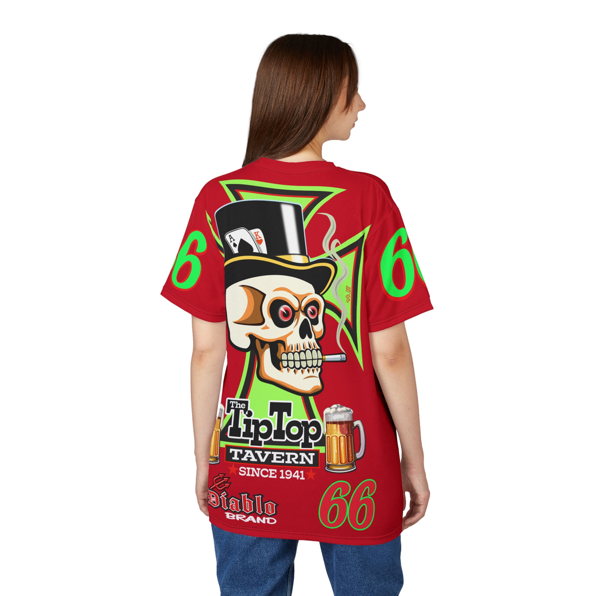 Tip Top Tavern Dive Bar Super Tee - Special Edition Blood Red XL Graphics - America's Best Dive Bar - Bikes Beers Babes & Bros. - Biker Bar Tee