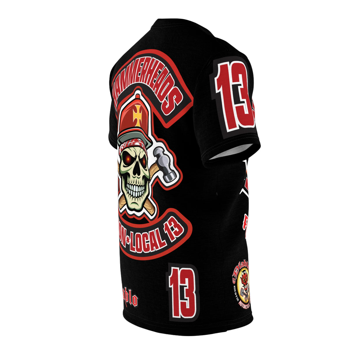 Hammerheads Union Local 13 - Custom Motorcycle Riding Tee Shirt _ Super Comfort and Fit