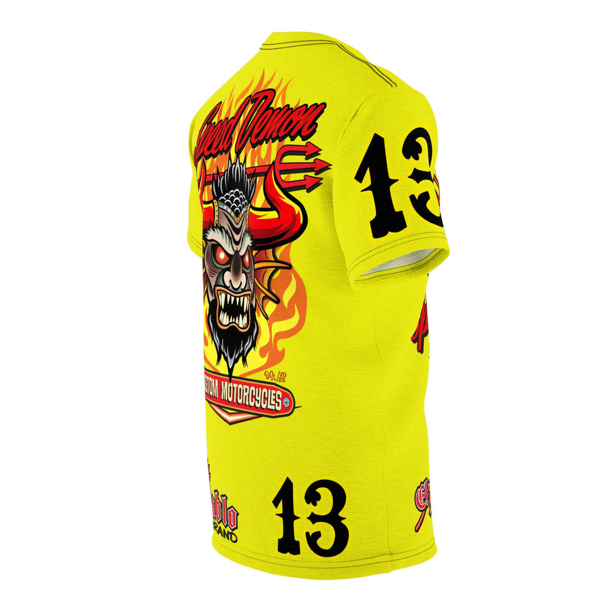 Demon Custom   Banana Rama HiViZ Super Tee — Extreme Edgy Graphics - Bad Attitude Custom Biker Riding Gear