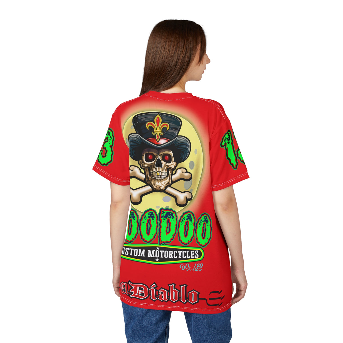 Voodoo Lucky 13 Motorcycle Ultimate HiViz Super Tee, XL Graphics , Custom Riding Apparel