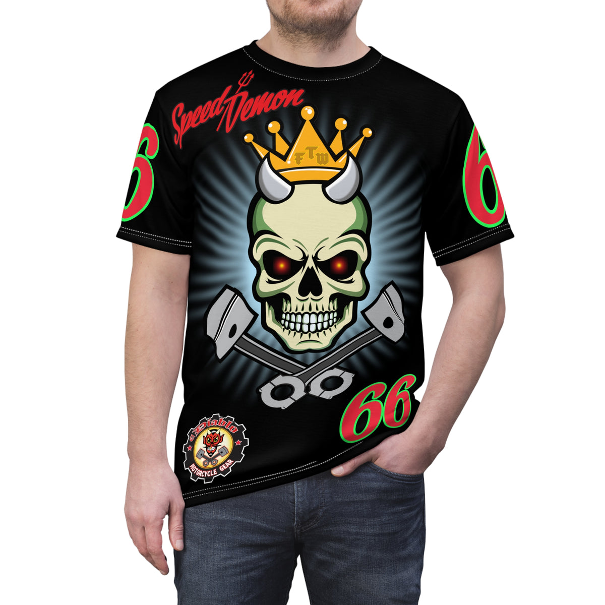 Speed Demon High Performance Unisex Super Tee - Edgy Racing Skull Design