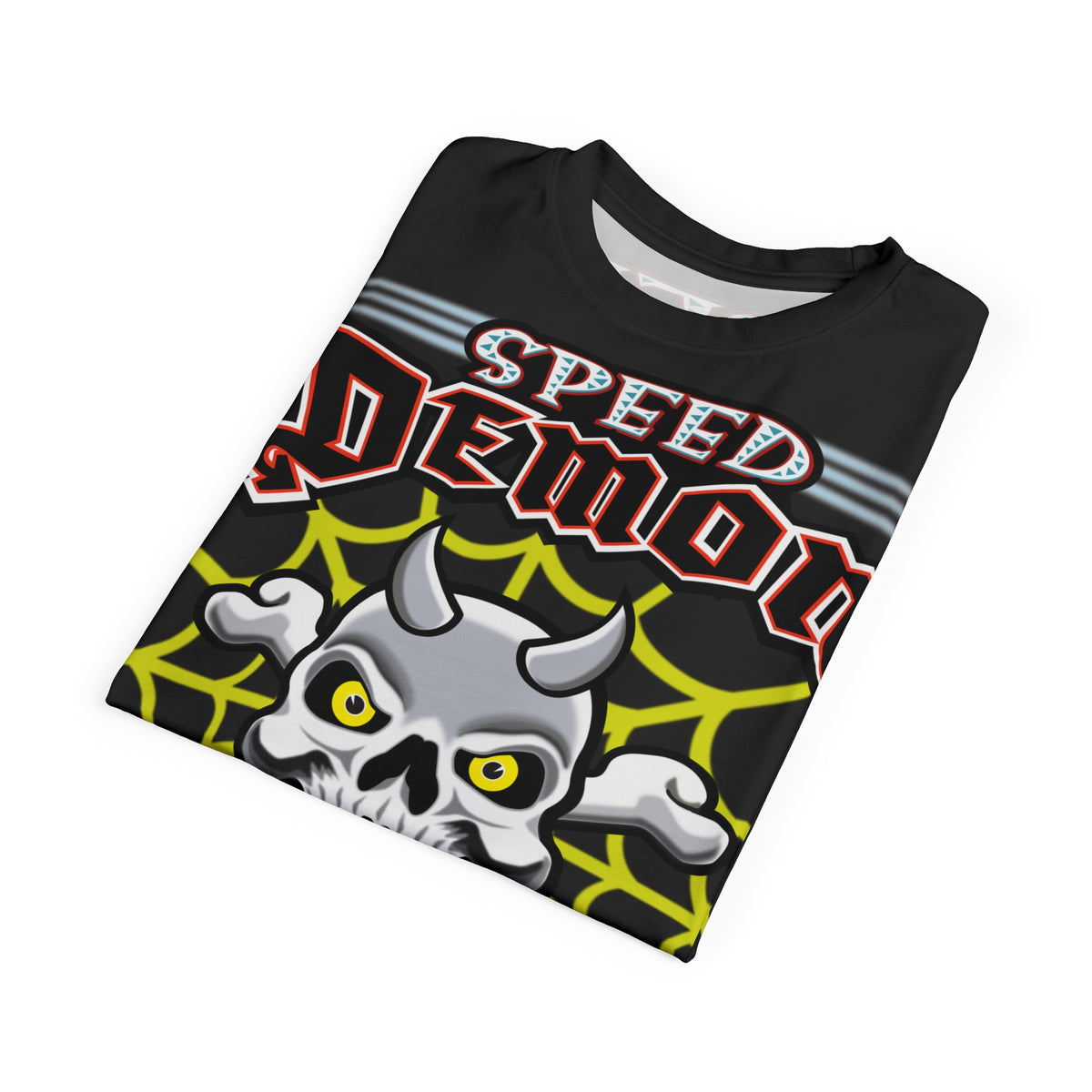 Speed Demon Customs Spectacular HiViz Super Tee - Devilishly Demented Bold Biker Design