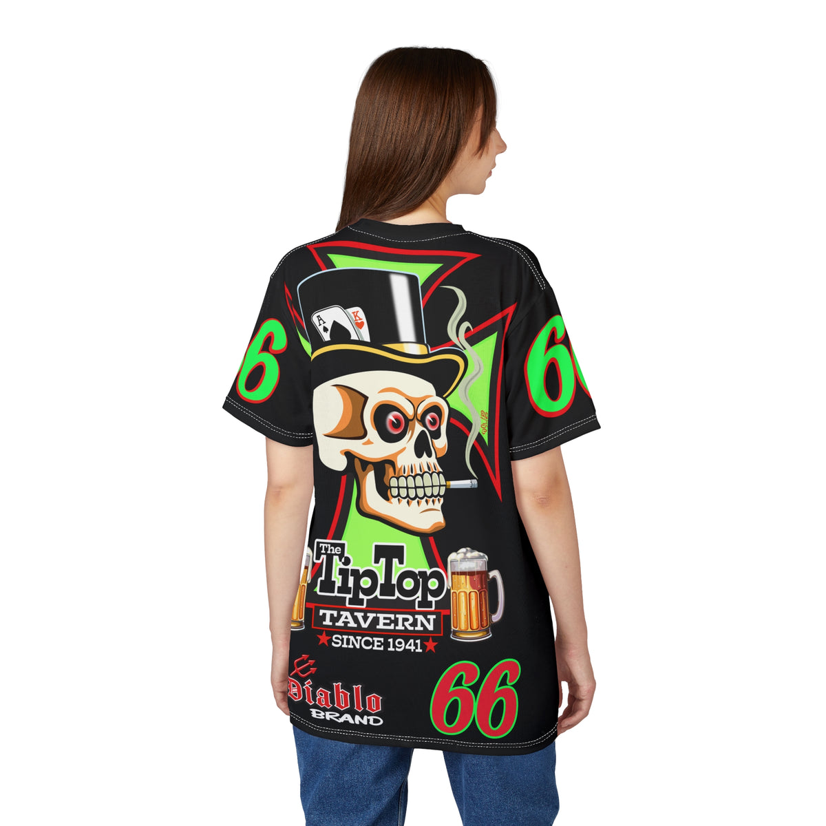 Tip Top Tavern Dive Bar Super Tee - Special Edition Black is Back + XL Graphics - America's Best Dive Bar - Bikes Beers Babes & Bros. - Biker Bar Tee
