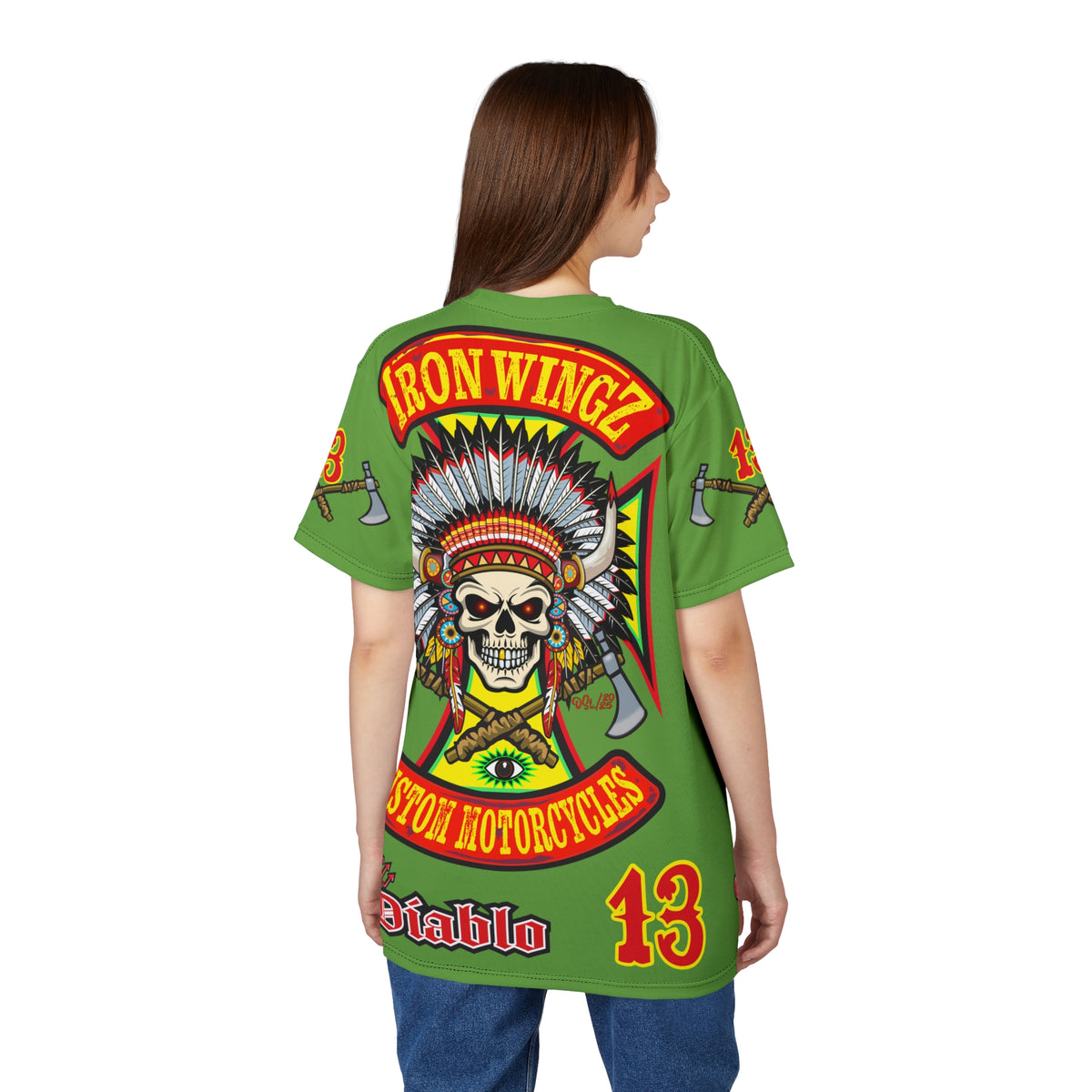 Iron Wingz Garage HiViZ Motorcycle Rider Super Tee