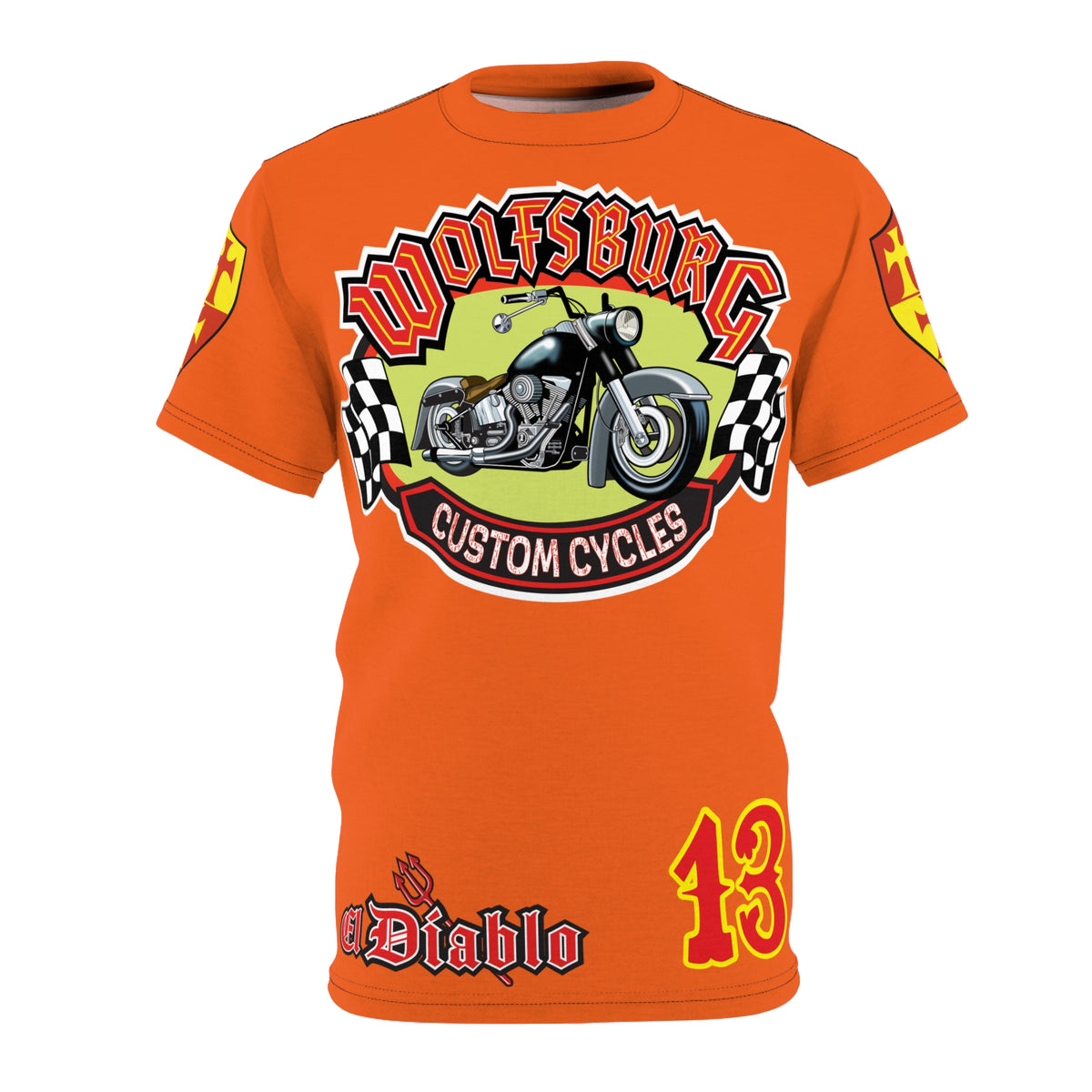 Wolfsburg Custom Cycles HiViz High Comfort Motorcycle Riders Super Tee