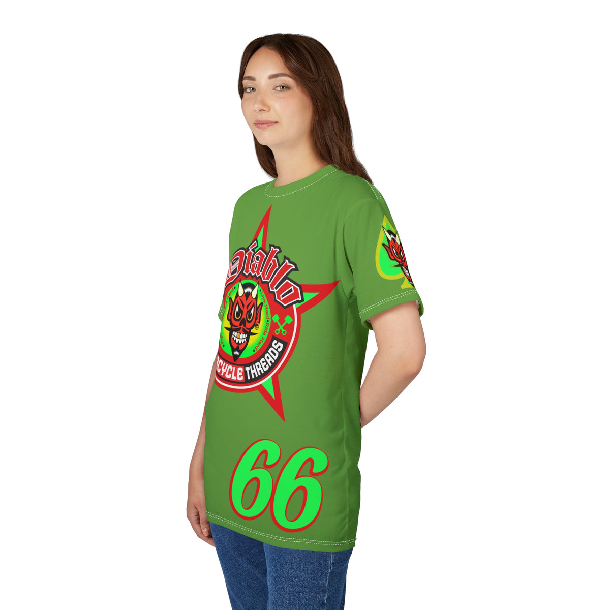 El Diablo Motorcycle Threads - HiViz Color - Edgy Super Tee for Biker Enthusiasts