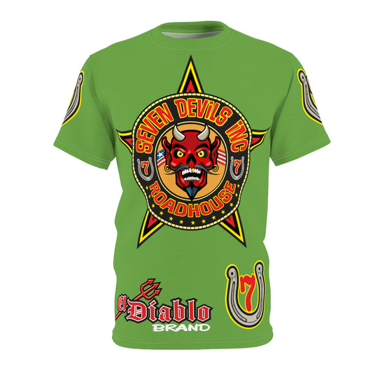 Seven Devils Inc. Roadhouse Graphic Tee - HiViz Motorcycle Custom Riding Super Tee