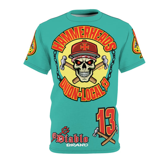 Hammerheads Union Local 13  -  Custom Motorcycle Riding Super Tee - Super Comfort and Fit