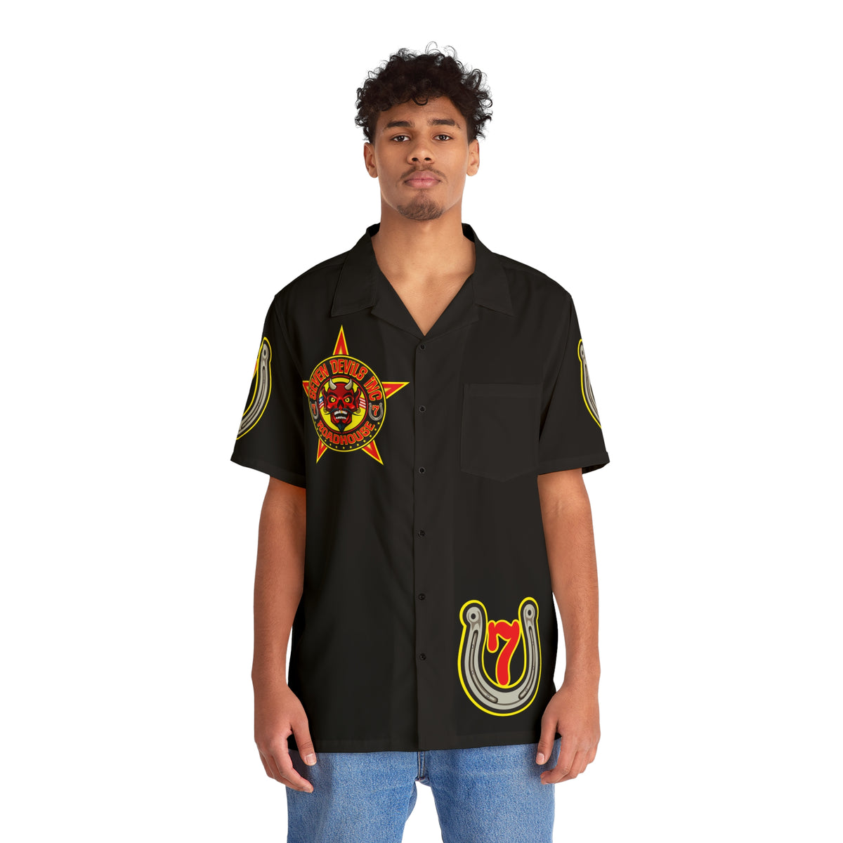 Big Bopper Men's Hawaiian Shirt - Loose, Comfortable Button Up Shirt for Easy Breezy Riding - Sizes to 5XL