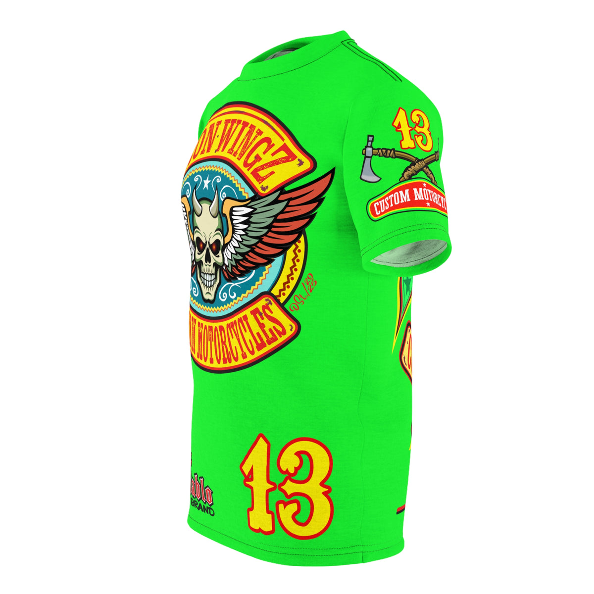Very Special Iron Wingz Garage HiViZ  Lumina Motorcycle Rider Super Tee