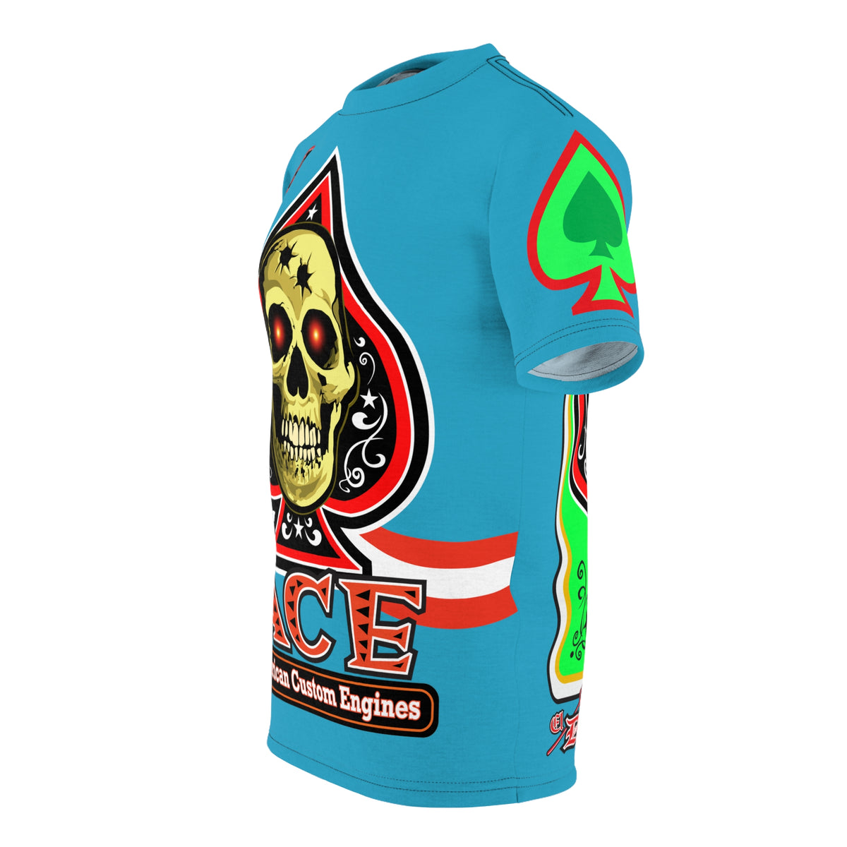 American Custom Engines ACE - Special Lumina Green  Ace of Spades Death Card High visibility Graphics