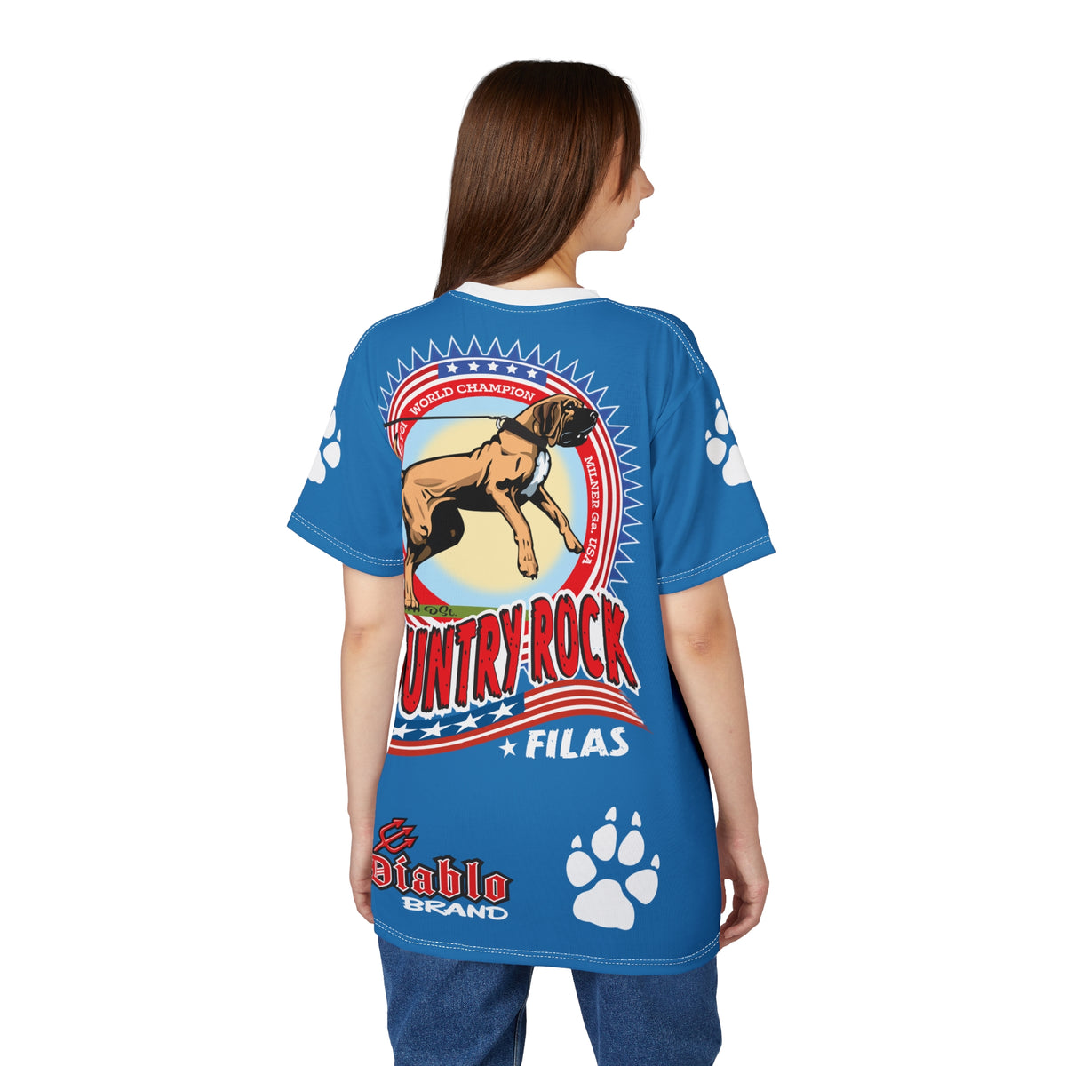 Country Rock Filas Graphic Super Tee — El Diablo Brand Paw Print T-Shirt