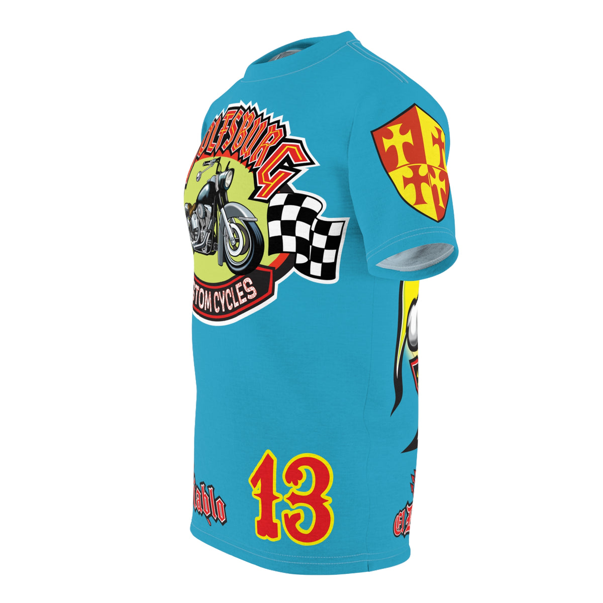 Wolfsburg Custom Cycles HiViz High Comfort Motorcycle Riders Super Tee