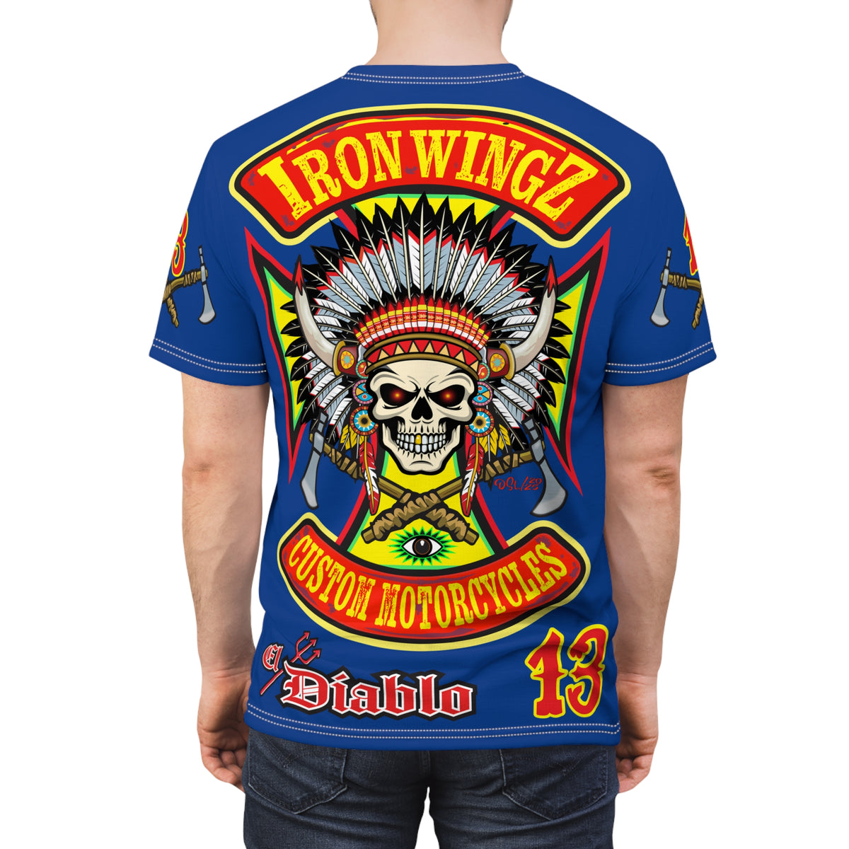 Iron Wingz Garage HiViZ Motorcycle Rider Super Tee