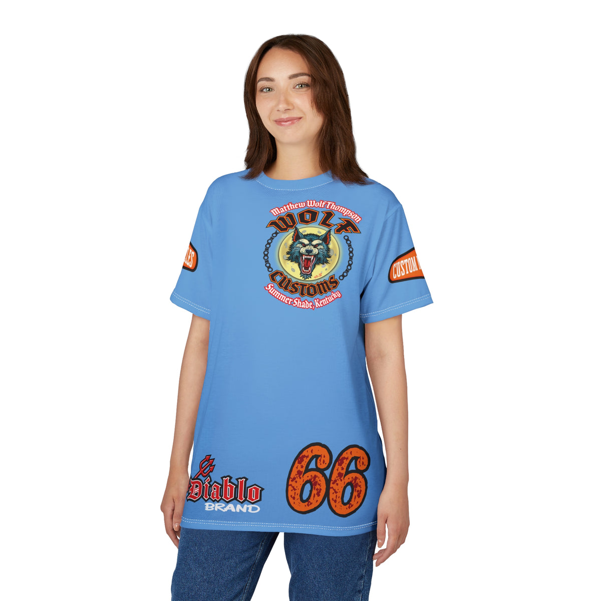 SRT MWT Wolf Customs Motorcycle Super Riding Tee — Viciously Cool High Performance Motorcycle Riding Shirt