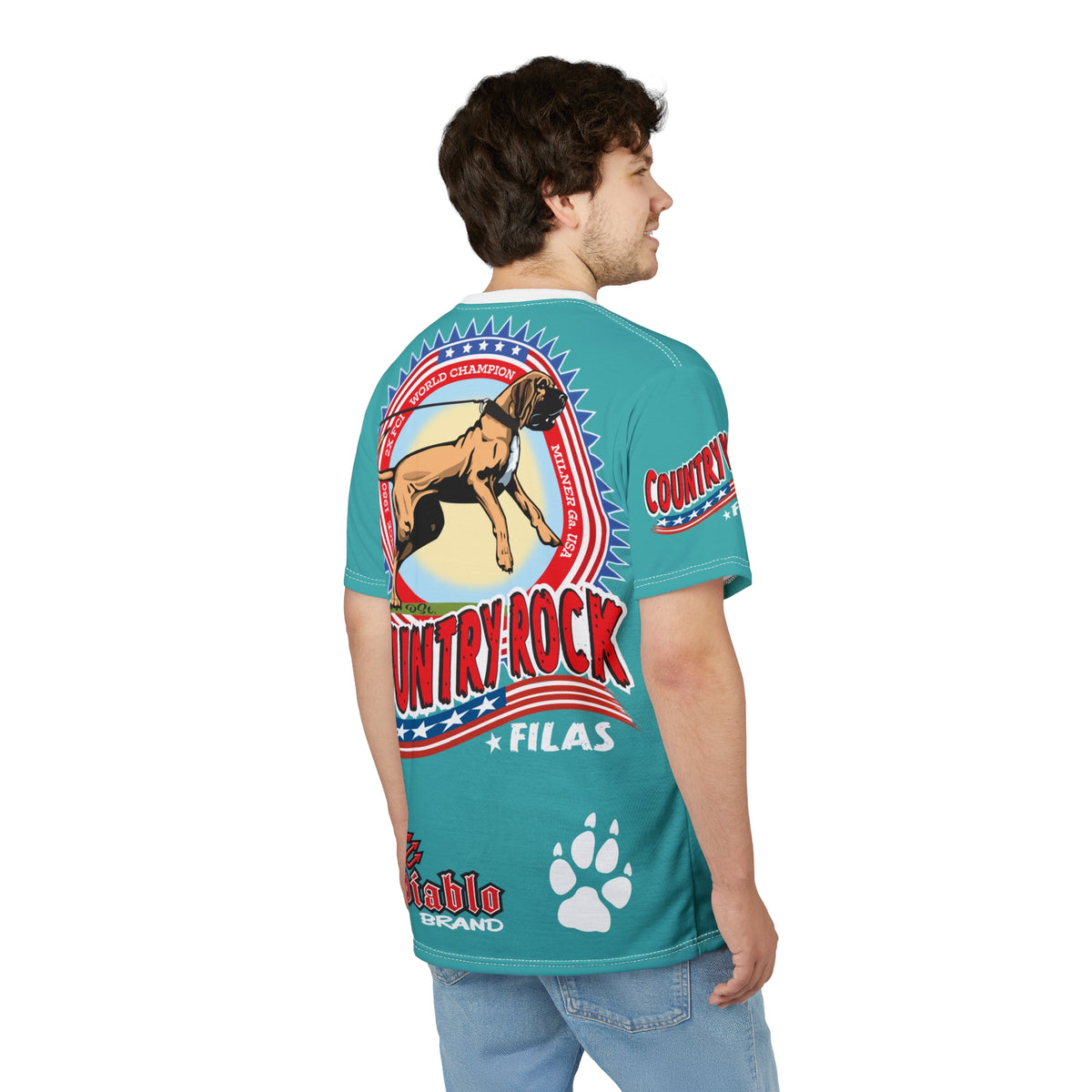 Copy of Country Rock Filas Graphic Super Tee — El Diablo Brand Paw Print T-Shirt 4Braylee